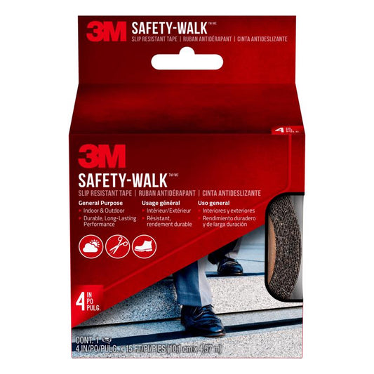 3M Safety-Walk Black Anti-Slip Tape 4 in. W X 15 ft. L 1 pk