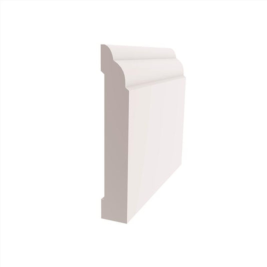 Alexandria Moulding 7/16 in. H X 3 1/4 in. W X 8 ft. L Paintable White PVC Baseboard