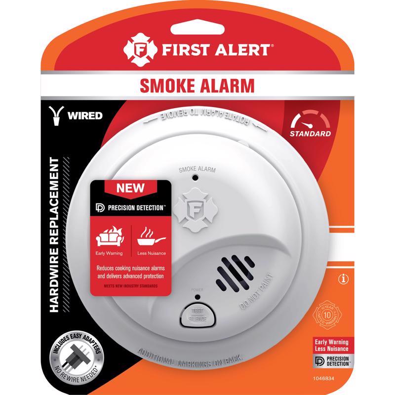 First Alert Hard-Wired w/Battery Back-up Ionization Smoke Detector 1 pk