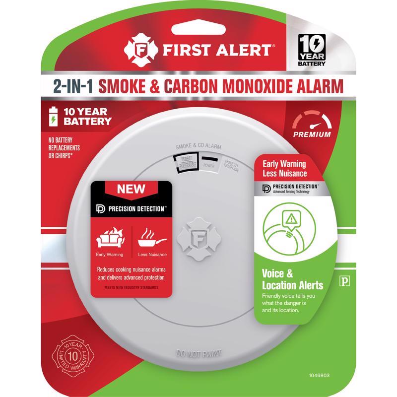 First Alert 10 Year Battery-Powered Photoelectric Smoke and Carbon Monoxide Detector 1 each