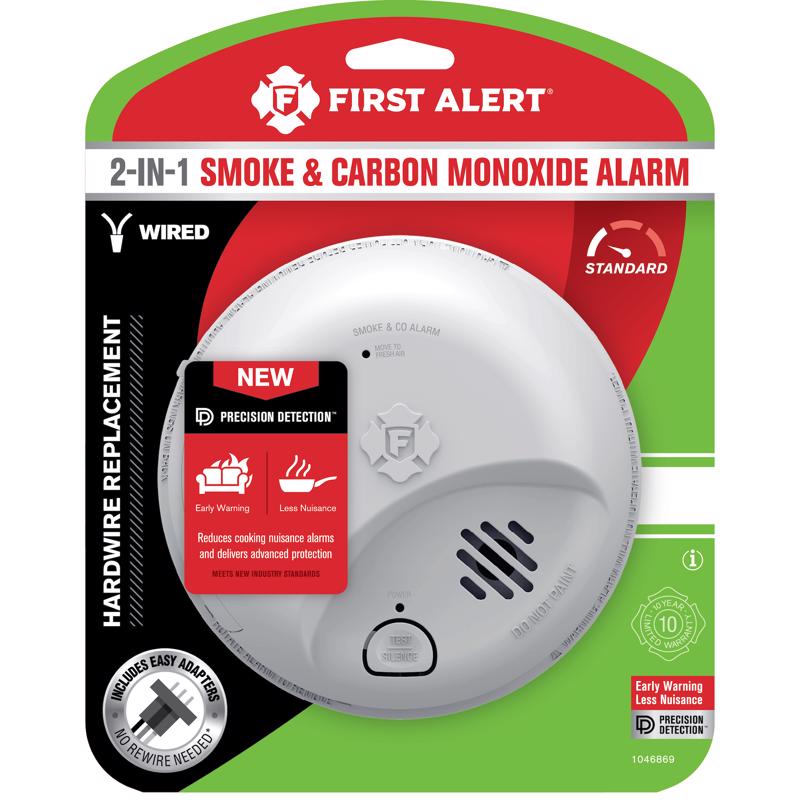 First Alert Hard-Wired w/Battery Back-Up Ionization Smoke and Carbon Monoxide Detector 1 each