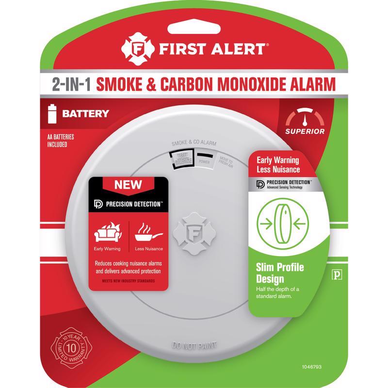 First Alert Slim Battery-Powered Photoelectric Smoke and Carbon Monoxide Detector 1 each