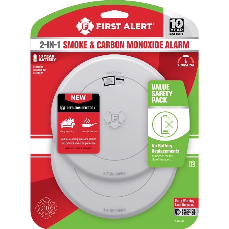 First Alert Battery-Powered Photoelectric Smoke and Carbon Monoxide Detector 2 pk