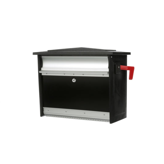 Gibraltar Mailboxes Mailsafe Contemporary Aluminum Wall Mount Black Locking Mailbox