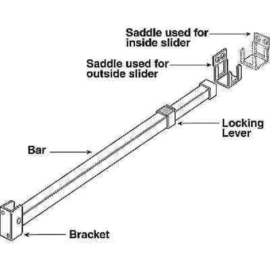 Prime-Line Aluminum Indoor Security Telescopic Bar Lock