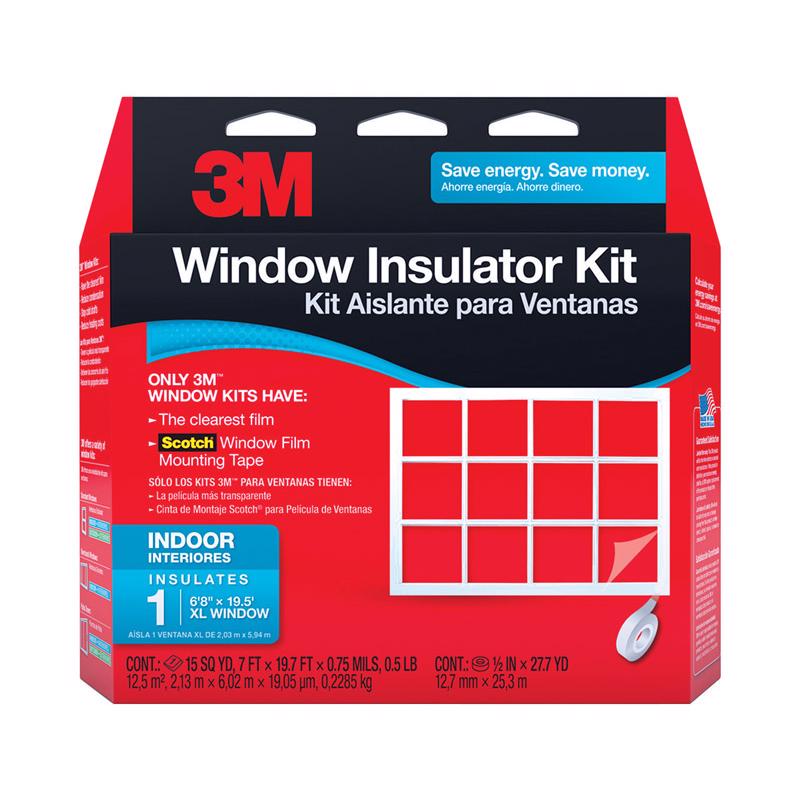 3M Clear Indoor Window Film Insulator Kit 84 in. W X 236 in. L