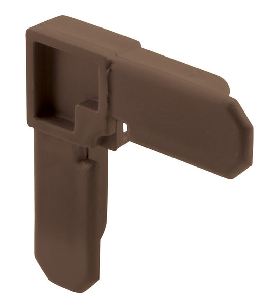 Prime-Line Bronze Plastic 3/8 in. W X 3/4 in. L Screen Frame Corner 1 pk