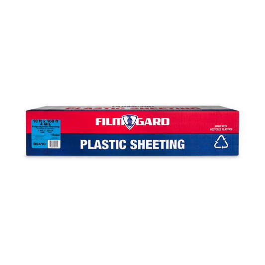 Film-Gard Plastic Sheeting 4 mil X 10 ft. W X 100 ft. L Polyethylene Black 1 pk