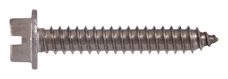 HILLMAN No. 12 X 1 in. L Slotted Hex Washer Head Sheet Metal Screws 100 pk