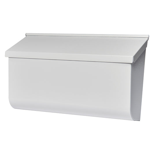 Gibraltar Mailboxes Woodlands Contemporary Galvanized Steel Wall Mount White Mailbox