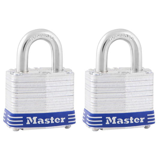 Master Lock 1-5/16 in. H X 1-9/16 in. W Laminated Steel Double Locking Exterior Padlock