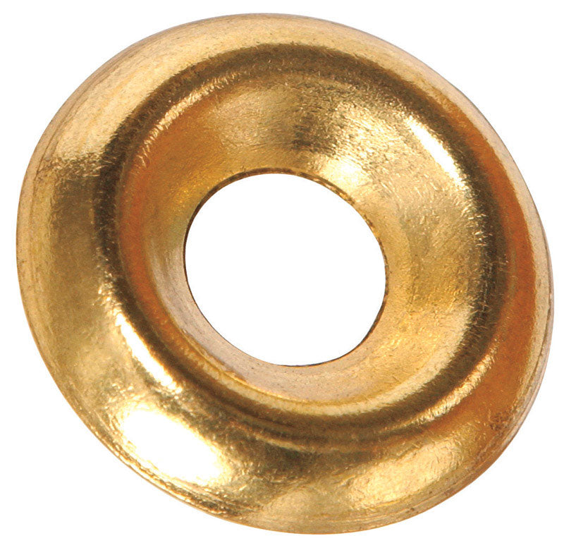 HILLMAN Brass-Plated Brass .215 in. Countersunk Finish Washer 100 pk