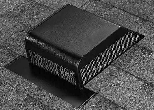 Air Vent 3.6 in. H X 15 in. W X 16 in. L X 9 in. D Black Aluminum Roof Vent Assembly