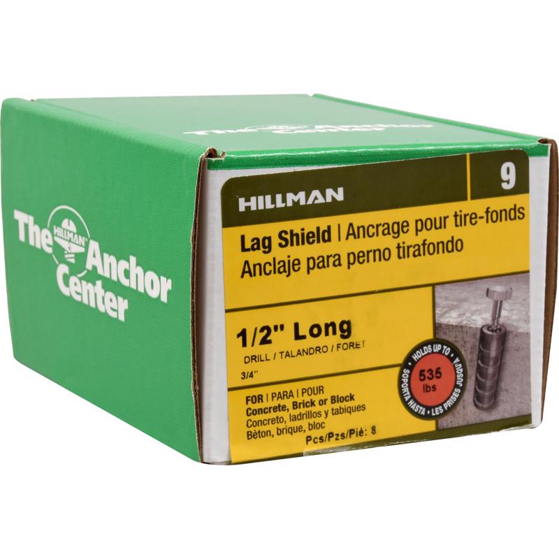 HILLMAN 0.75 in. D X 3 in. L Zinc Round Head Ribbed Anchor 8 pk