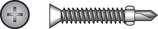 HILLMAN No. 12-24 X 2 in. L Phillips Flat Head Sheet Metal Screws 100 pk