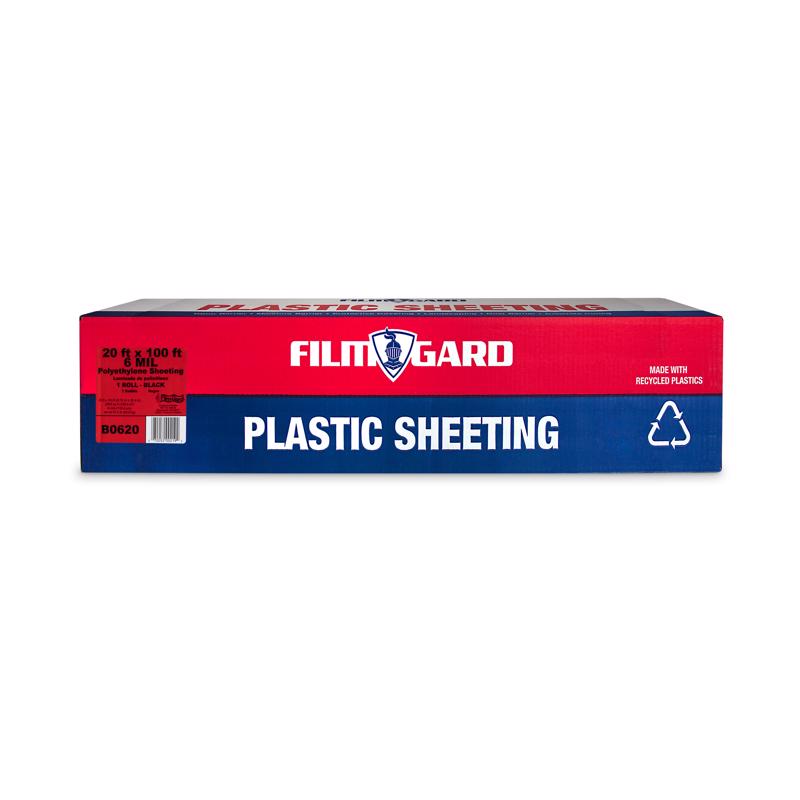 Film-Gard Plastic Sheeting 6 mil X 20 ft. W X 100 ft. L Polyethylene Black 1 pk