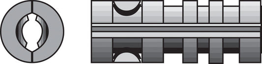 HILLMAN 3/8 in. D X 3/8 in. L Zinc Round Head Lag Shield Anchors 50 pk