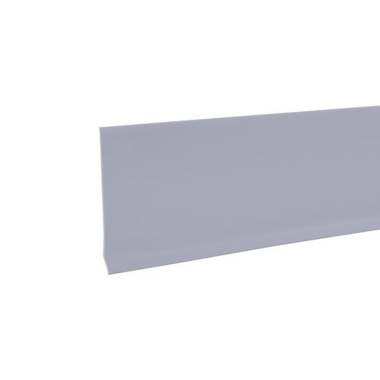 M-D Building Products 4 in. H X 0.08 in. W X 20 ft. L Self-Stick Silver Gray Vinyl Wall Base