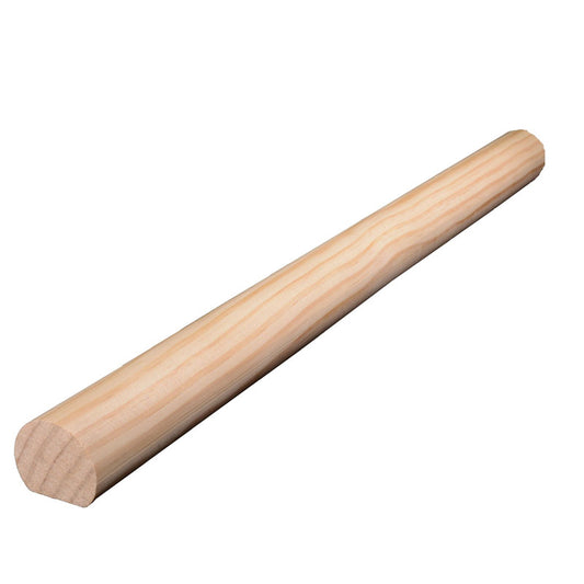 Alexandria Moulding 1-11/16 in. H X 1-1/2 in. W X 12 ft. L Prefinished Brown Wood Handrail