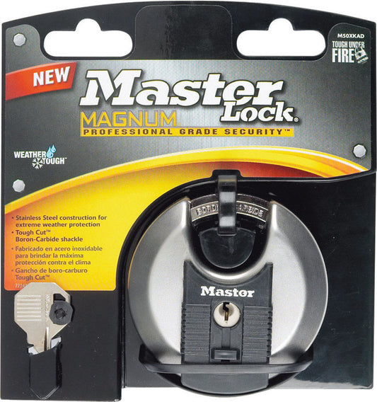 Master Lock 3-3/32 in. H X 1-13/64 in. W X 3-1/8 in. L Steel Ball Bearing Locking Shrouded Padlock