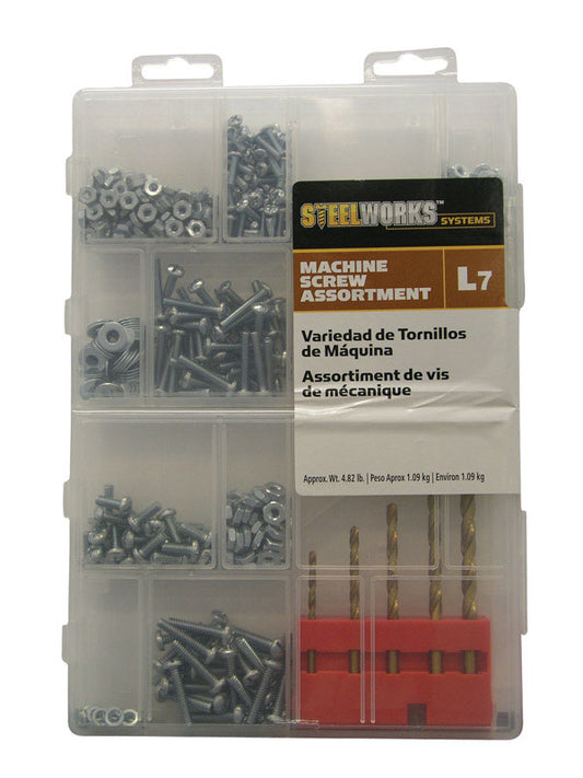 HILLMAN Assorted in. X 1/2 in. L Combination Pan Head Zinc-Plated Steel Machine Screw Kit 1 pk