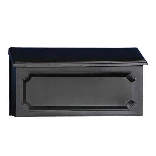 Gibraltar Mailboxes Windsor Plastic Wall Mount Black Mailbox