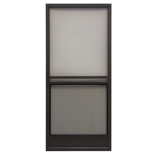 Precision 79-3/4 in. H X 35-1/4 in. W Capri Bronze Steel Screen Door