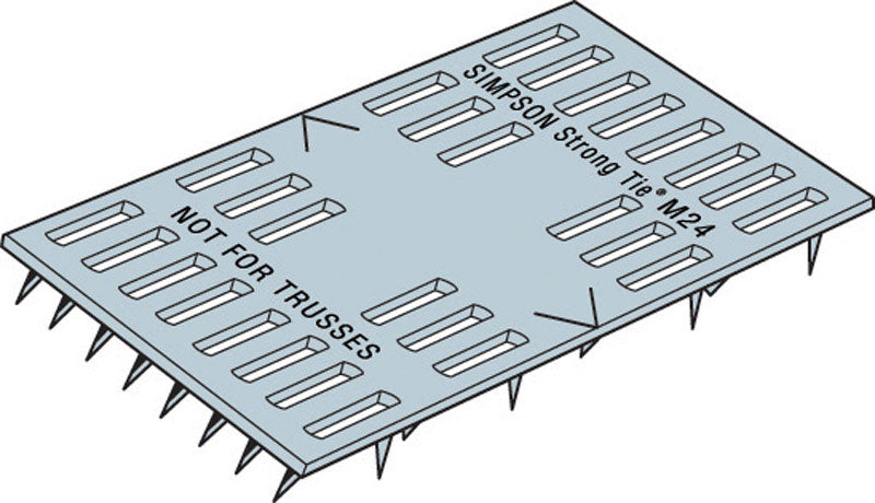 Simpson Strong-Tie 4 in. H X 0.4 in. W X 2 in. L Galvanized Steel Mending Plate