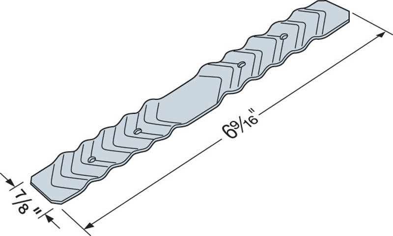 Simpson Strong-Tie 0.38 in. H X 6.69 in. W 22 speed Galvanized Steel Brick Tie