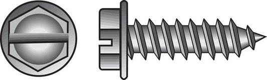 HILLMAN No. 14 X 2 in. L Slotted Hex Head Sheet Metal Screws 100 pk