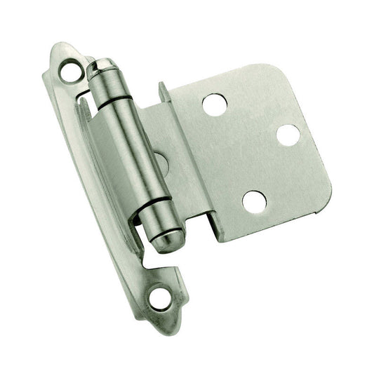 Amerock 2 in. W X 2-3/4 in. L Satin Nickel Silver Steel Self-Closing Hinge 10 pk