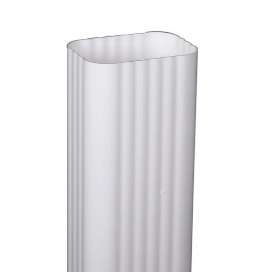 Amerimax 3 in. H X 4 in. W X 120 in. L White Vinyl K Downspout