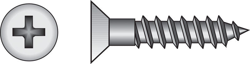 HILLMAN No. 14 X 2 in. L Phillips Zinc-Plated Coarse Wood Screws 100 pk