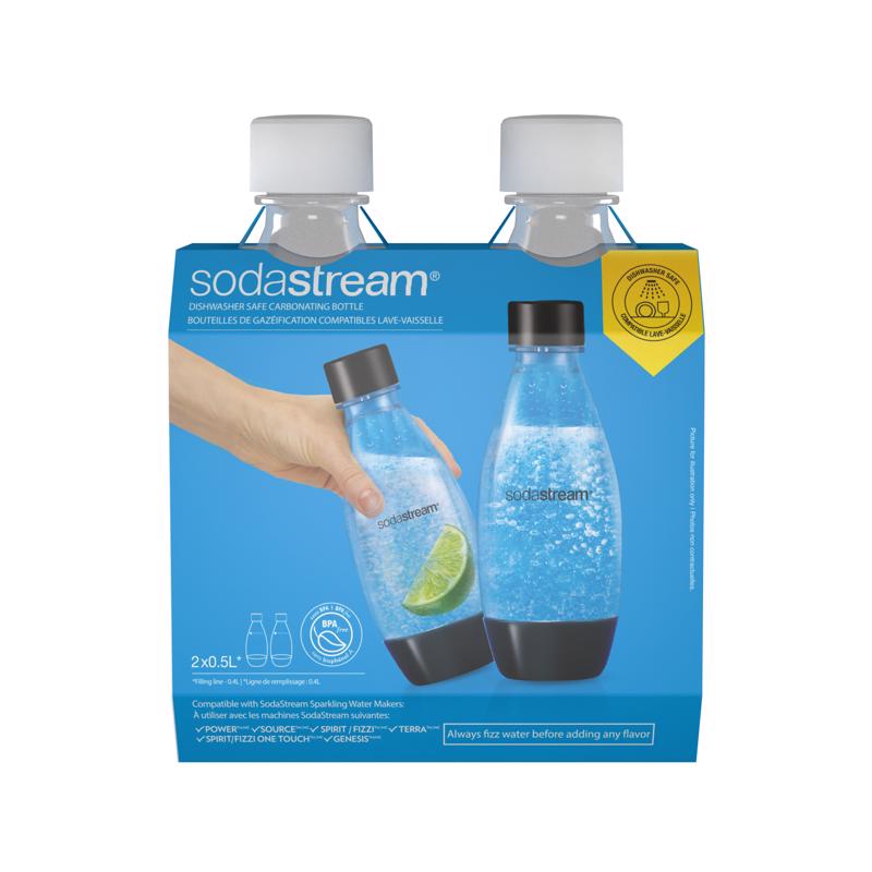 SodaStream White 0.5 L Carbonator Bottle 2 pk