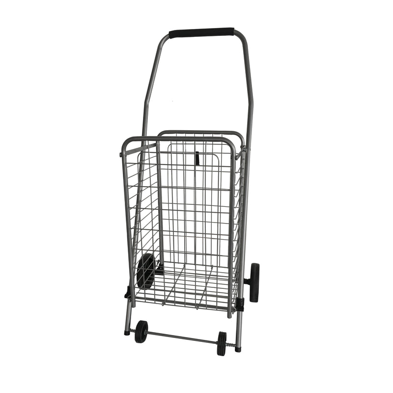 Apex 37.6 in. H X 14.8 in. W X 18.5 in. L Gray Collapsible Shopping Cart