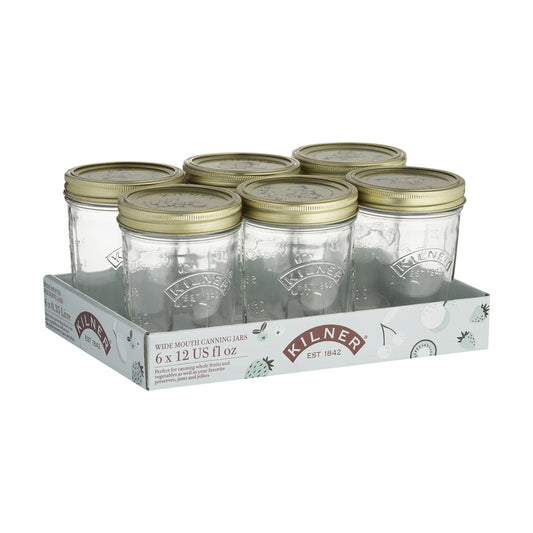 Kilner Wide Mouth Canning Jar 12 oz 6 pk