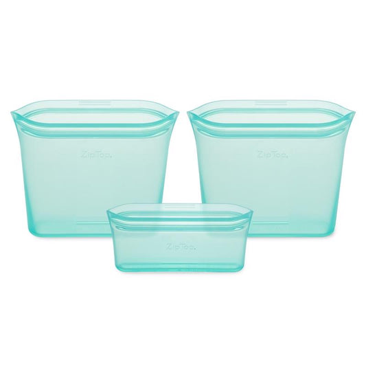 Zip Top Teal Storage Cup Set 1 pk