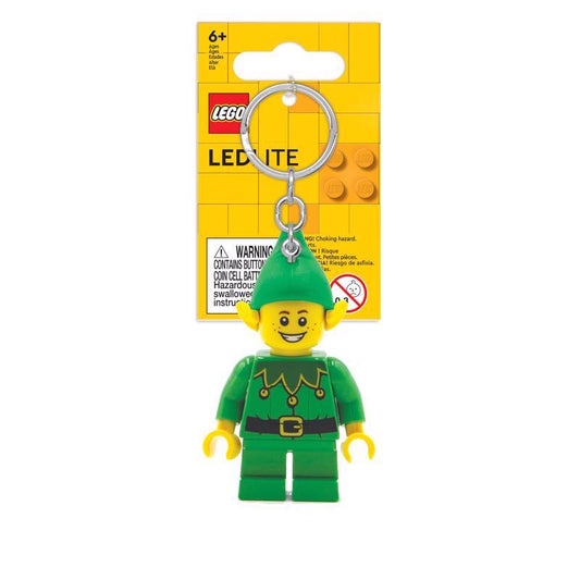 LEGO Classic Plastic Green/Yellow Elf Keychain w/LED Light