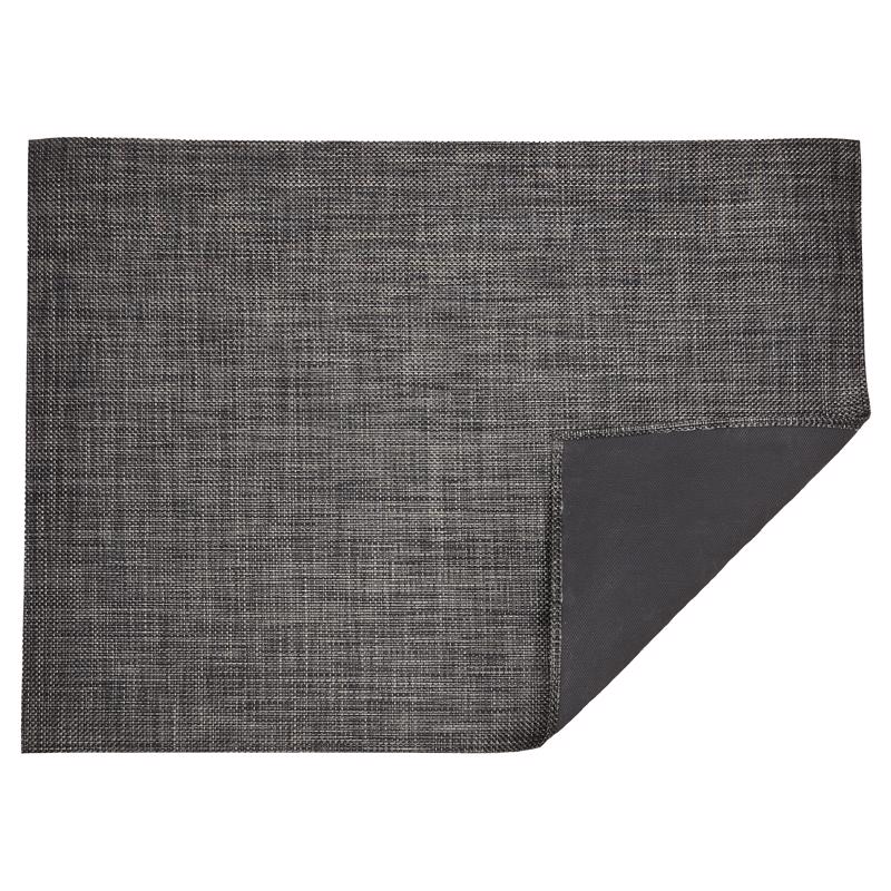 Chilewich 23 in. W X 36 in. L Black/Gray Basketweave Woven Fiber Door Mat