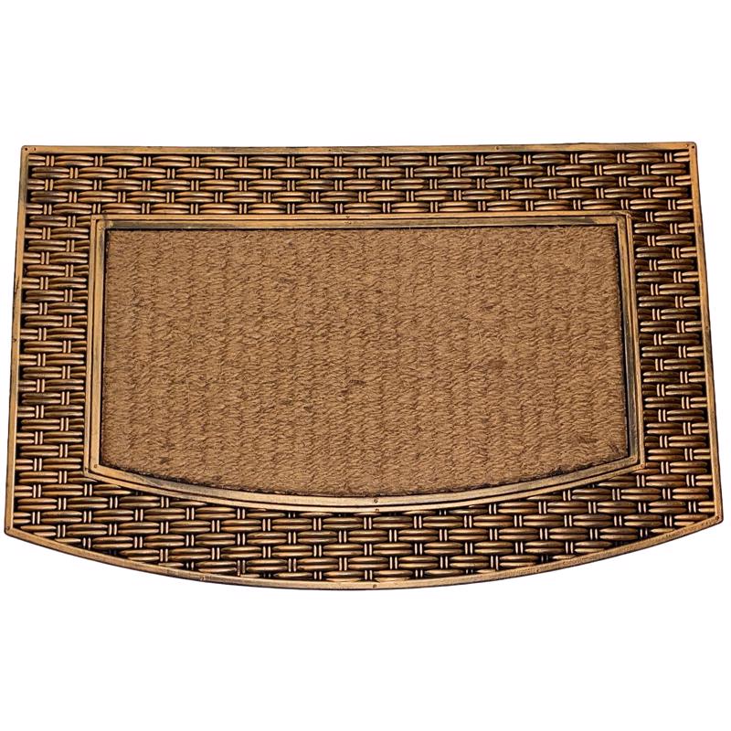 Rockport Premium 22 in. W X 34 in. L Beige/Brown Coir/Rubber Door Mat