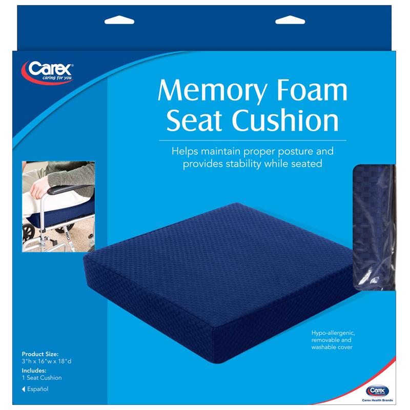 Carex Health Brands Navy Chair/Seat Cushion 1 pk