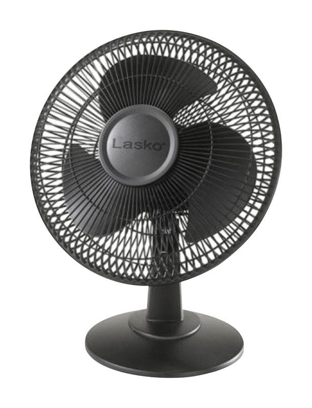 Lasko 16.5 in. H X 12 in. D 3 speed Oscillating Table Fan