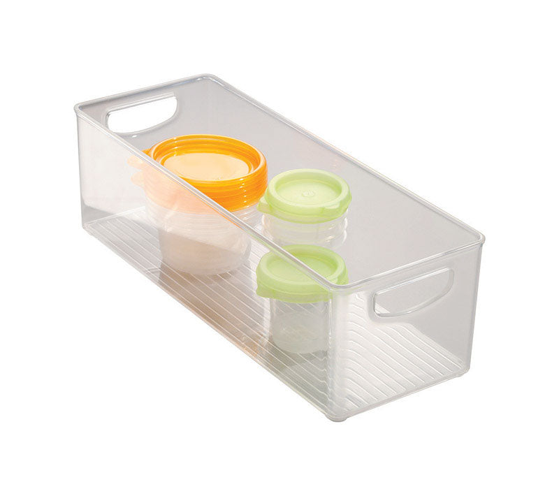 iDesign 0.28 cu ft Clear Storage Bin 6 in. H X 5 in. W X 16 in. D Stackable