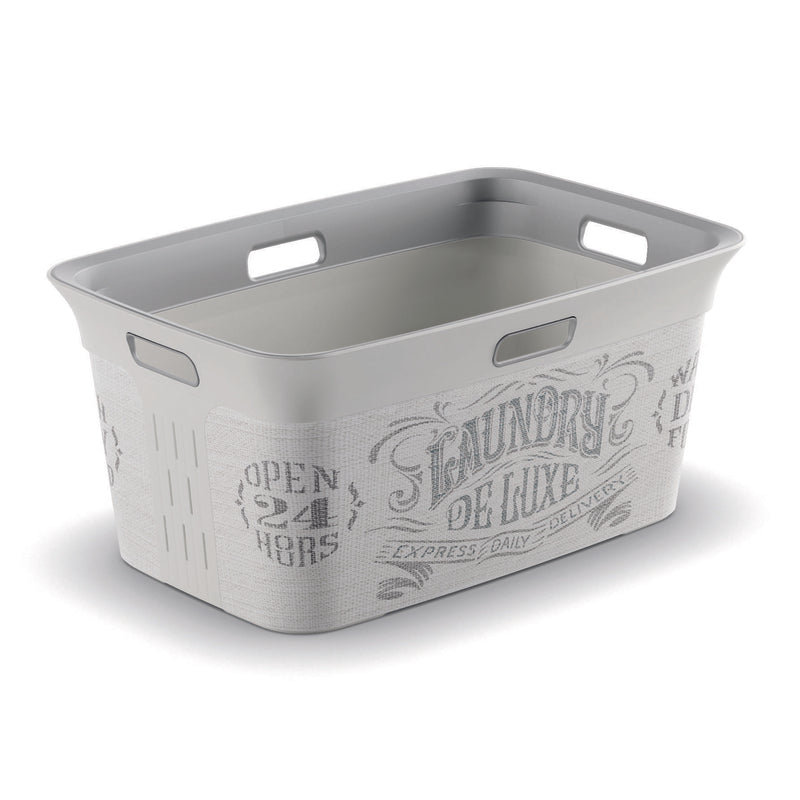 KIS Gray Plastic Laundry Basket