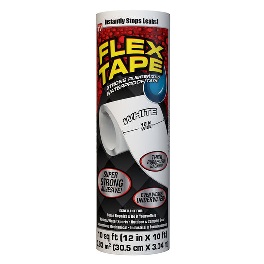 Flex Seal Family of Products Flex Tape 12 in. W X 10 ft. L White Waterproof Repair Tape