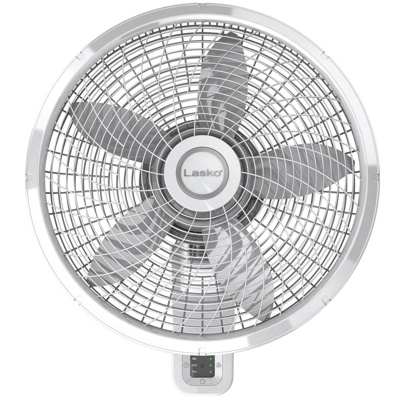 Lasko 22.5 in. H X 18 in. D 3 speed Oscillating Wall Mount Fan Remote Control