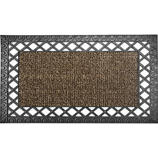 GrassWorx 18 in. W X 30 in. L Sand French Quarter Astroturf Door Mat