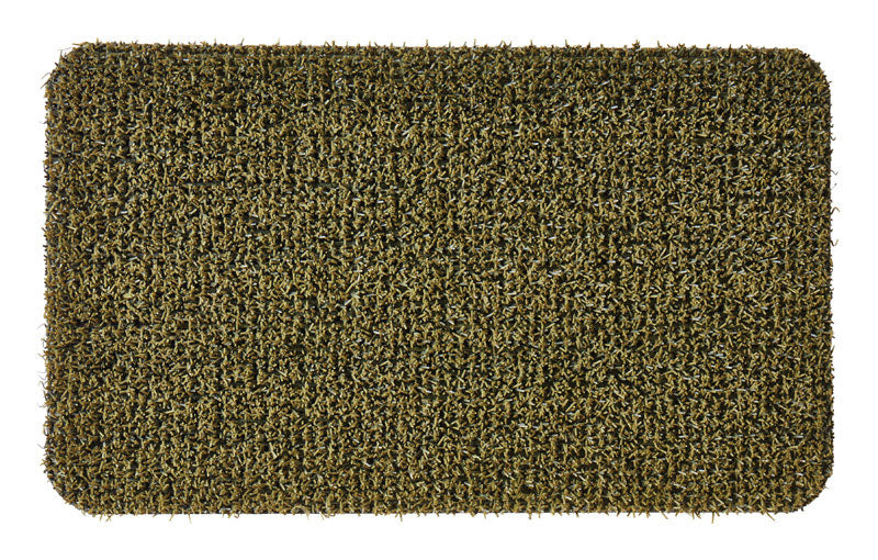 GrassWorx Flair Medium 18 in. W X 30 in. L Green Astroturf Door Mat