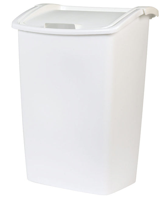 Rubbermaid 11.25 gal White Plastic Swing Out Wastebasket