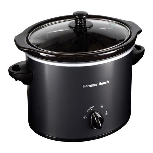 Hamilton Beach 3 qt Black Stoneware Slow Cooker